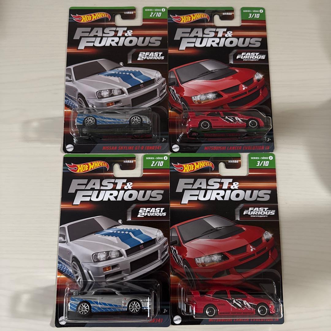 ホットウィール　ワイルドスピード　ランサーエボリューション　R34 スカイライン