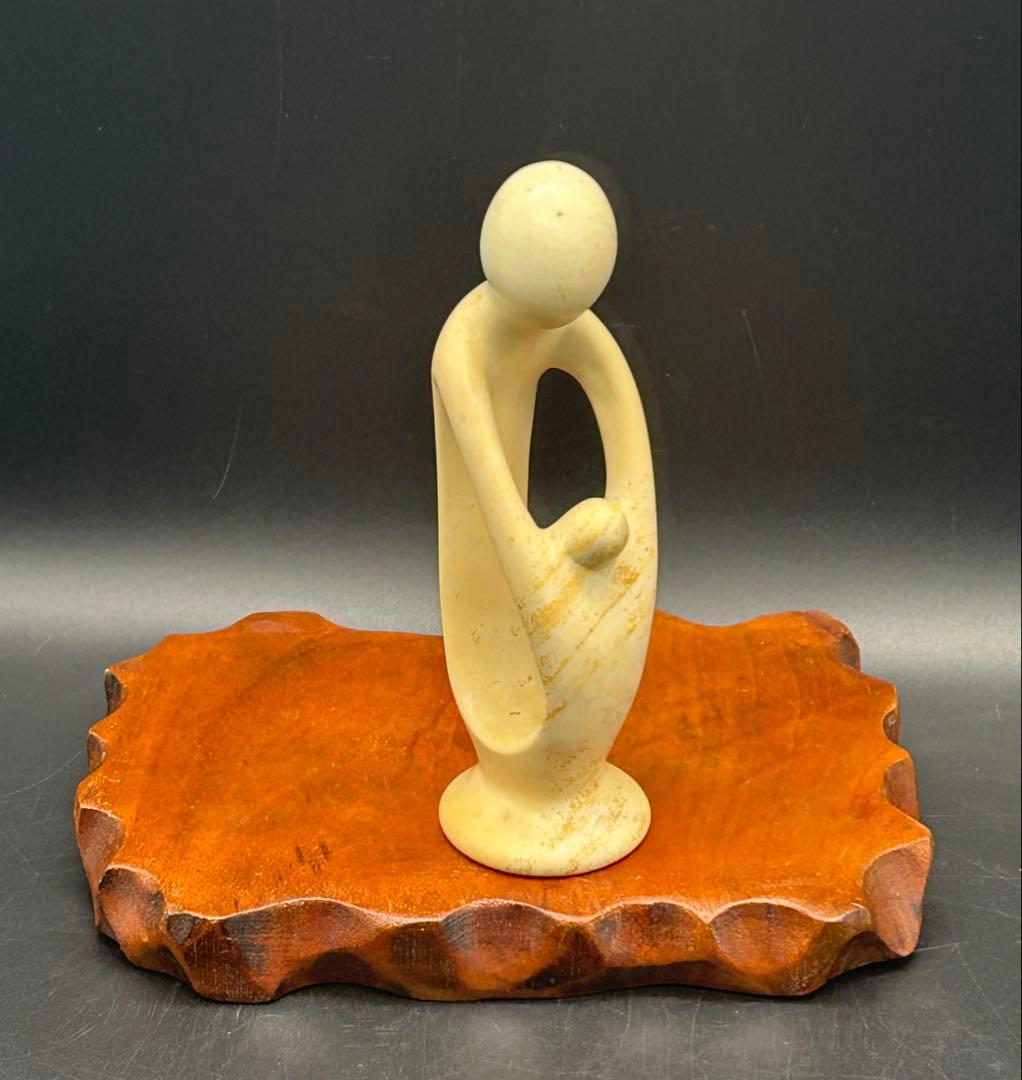 ソープストーン　親子　アフリカ　ケニア　オブジェ