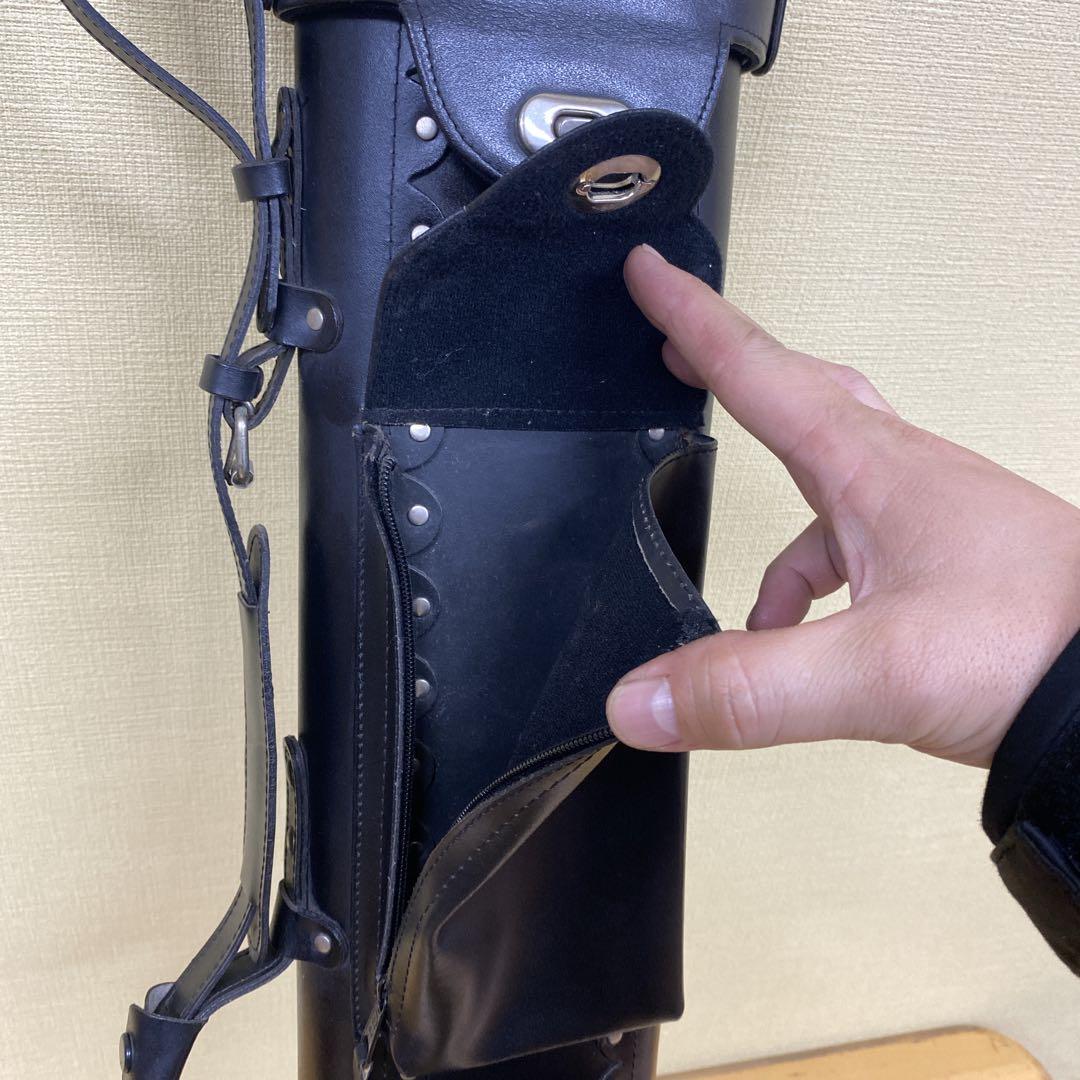 ★美品★ビリヤードキューケース レザー製 ブラック