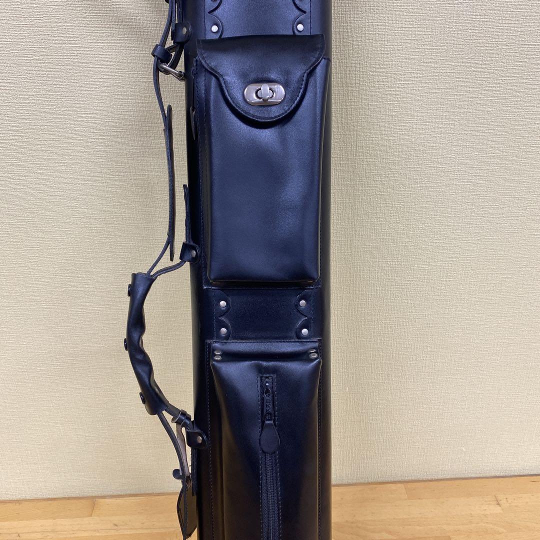 ★美品★ビリヤードキューケース レザー製 ブラック