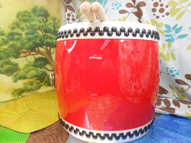 R(送料無料)35.980円　エイサー大太鼓36cm撥二本付と移動袋付き