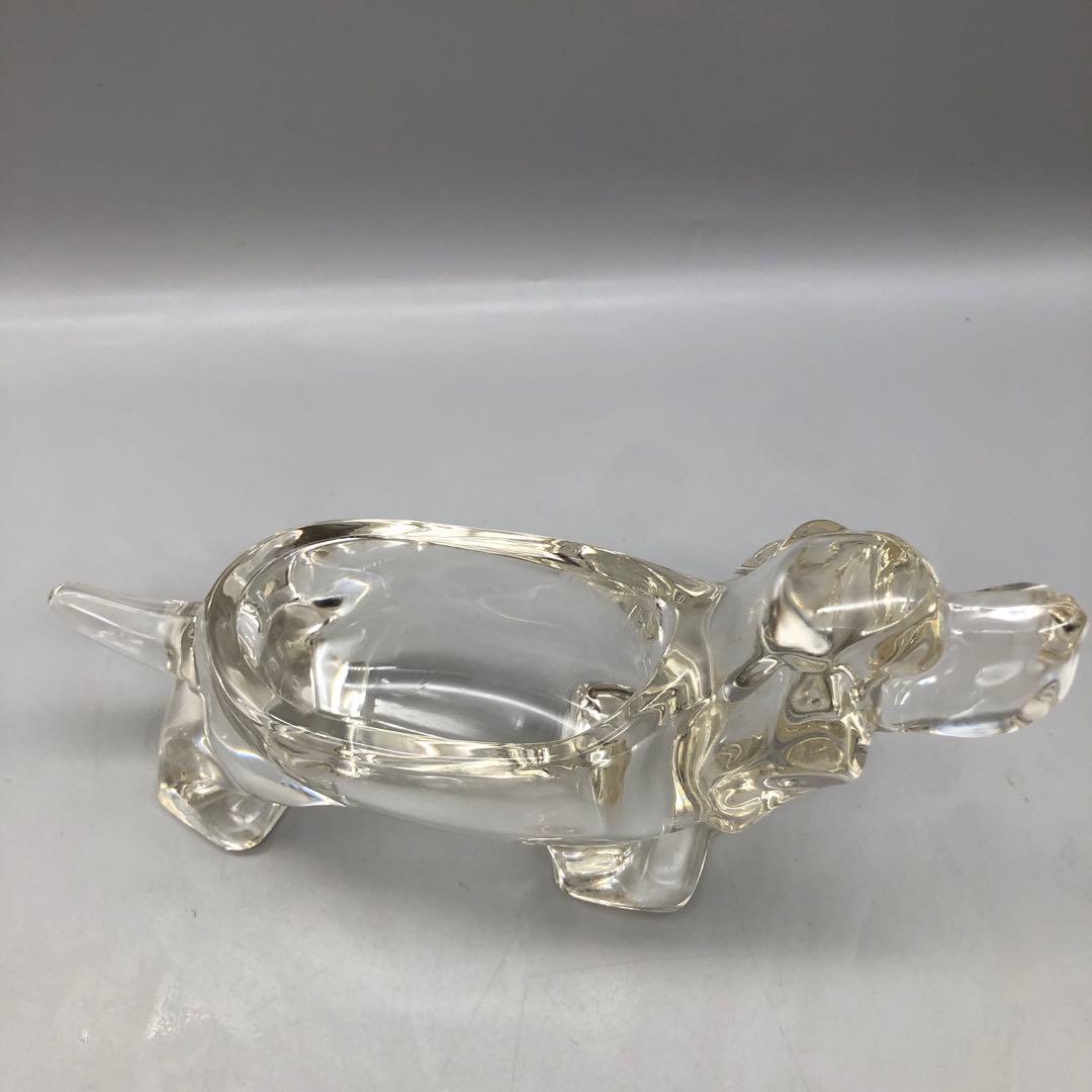 東洋佐々木ガラスクリスタル動物園シリーズ置物小物入れ犬&イノシシ&カバ3種セット