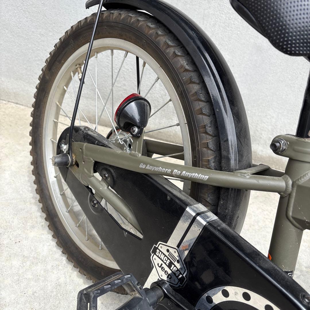 Jeep 18インチ 幼児用自転車 オリーブグリーン　※手渡し
