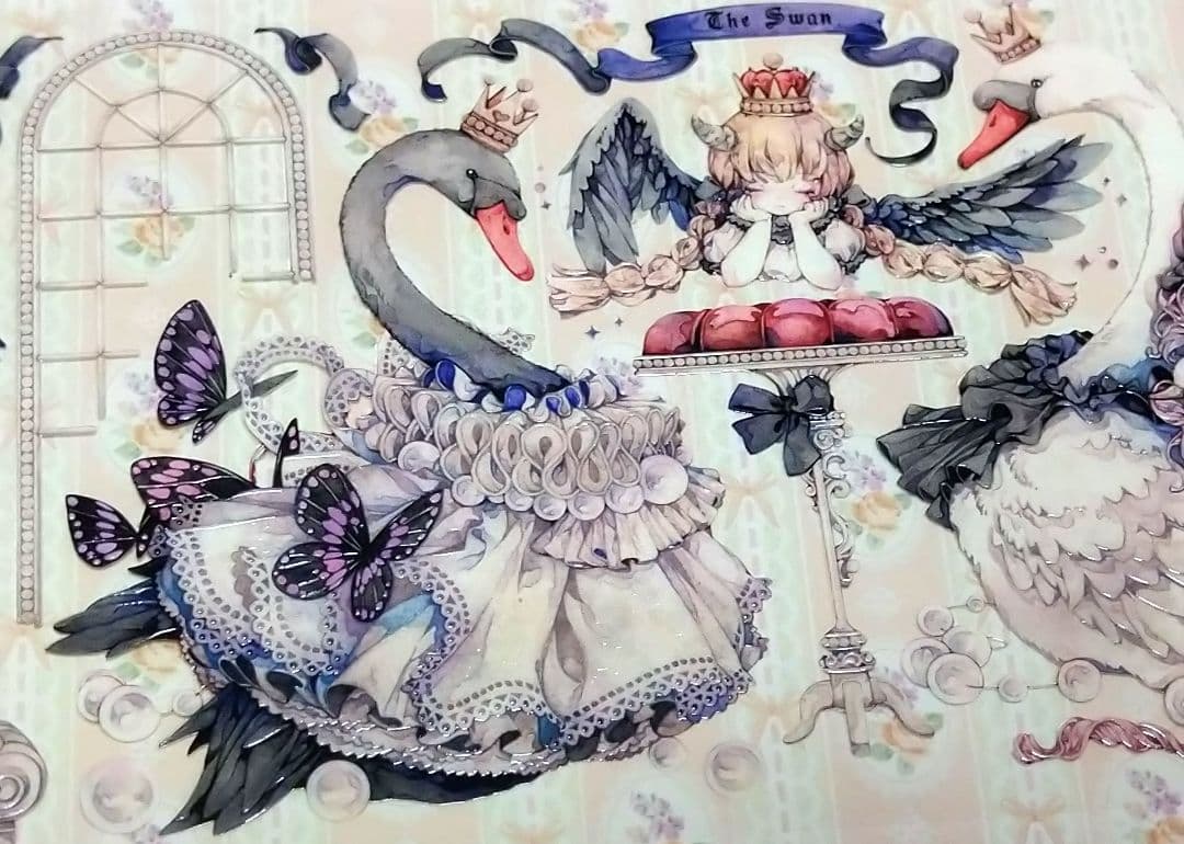 ✩再販✩J689＃天鹅记(水晶)LION切り売り海外人物マステ女の子