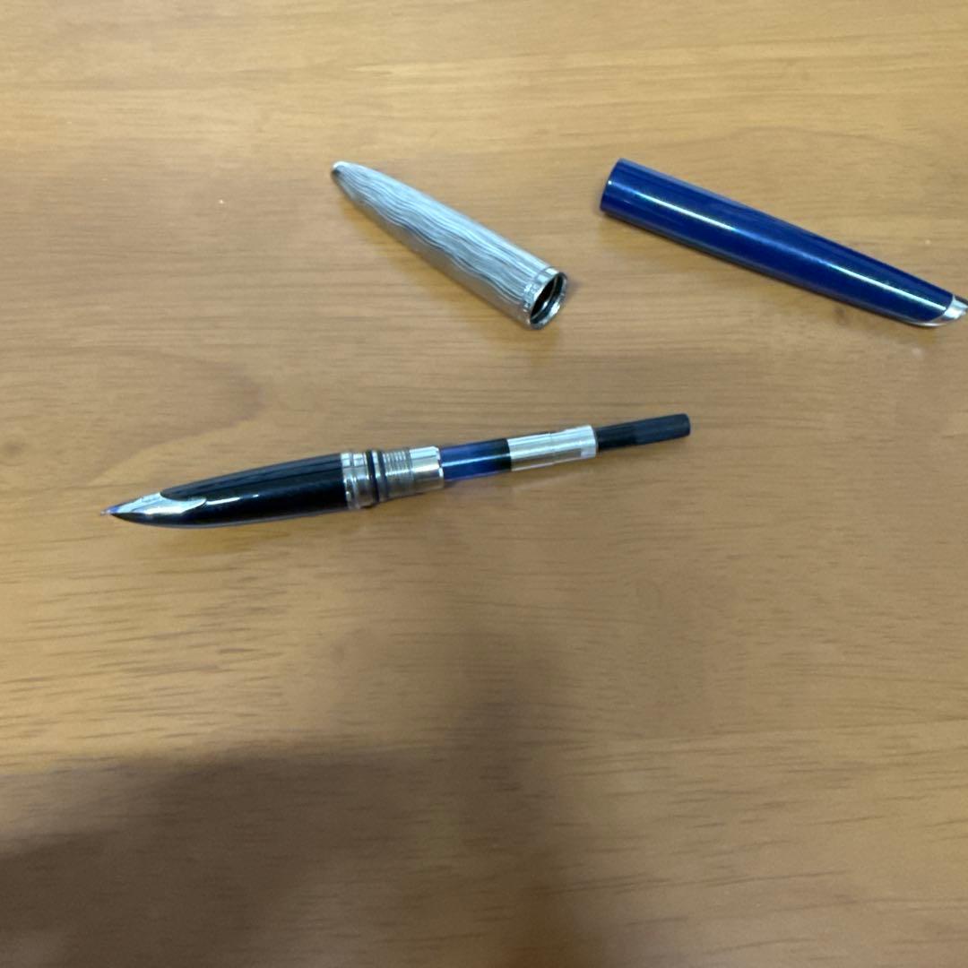 ウォーターマン　カレン・デラックス 万年筆 F 細字　ブルーST