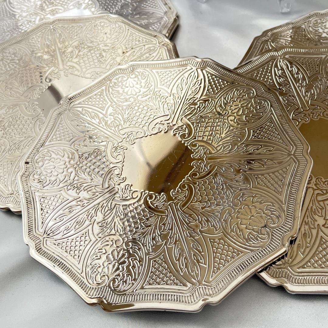 【Cavalie】 プレースマット 6枚組 20cm【シルバープレート】