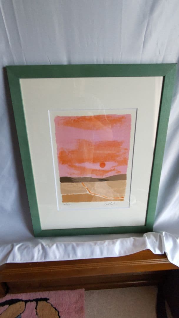 此道や行人なしに秋の暮　芭蕉 リトグラフ　 ベルナール・カトラン