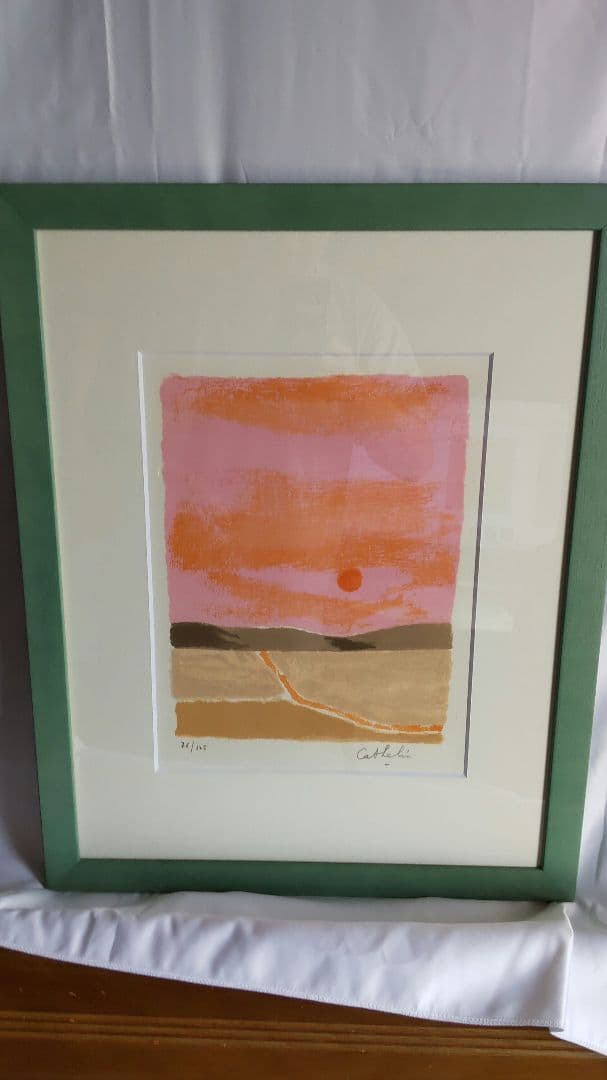 此道や行人なしに秋の暮　芭蕉 リトグラフ　 ベルナール・カトラン