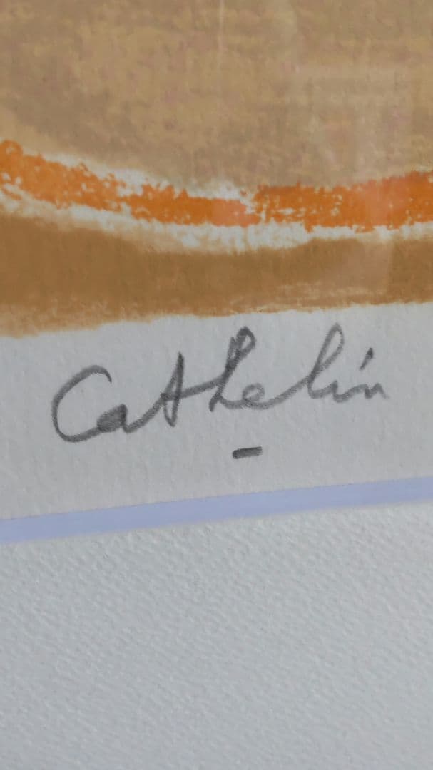 此道や行人なしに秋の暮　芭蕉 リトグラフ　 ベルナール・カトラン