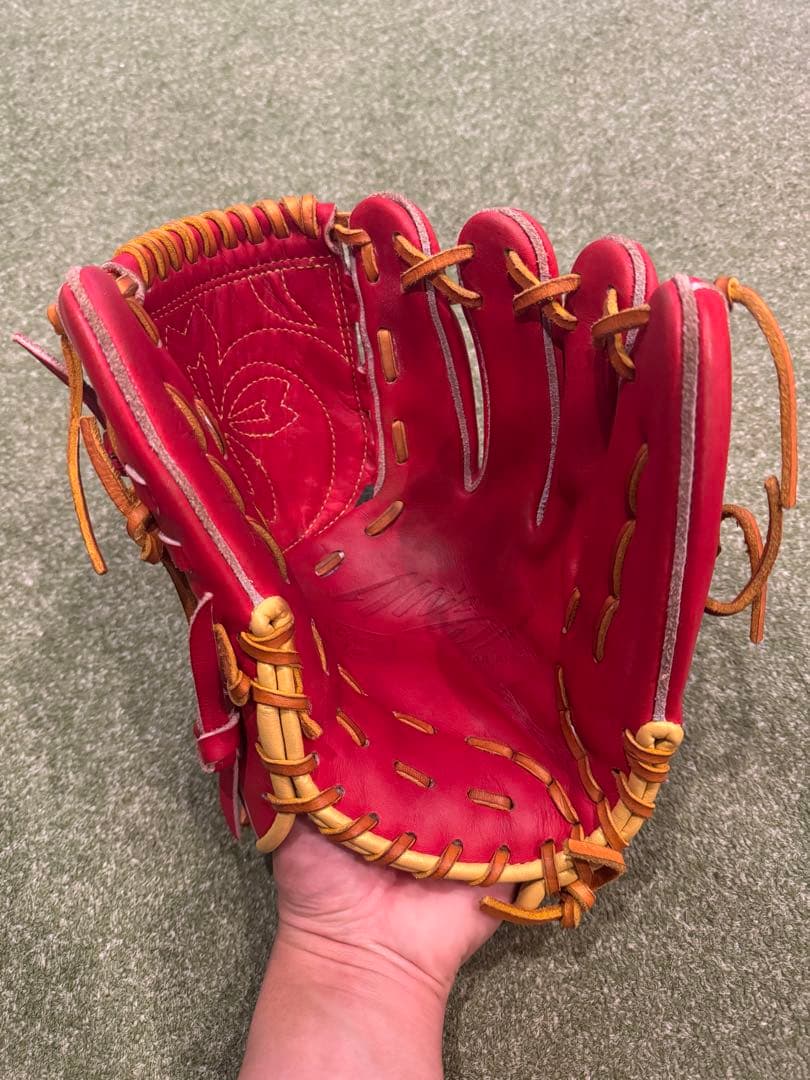 ミズノプロ　軟式野球グローブ 赤