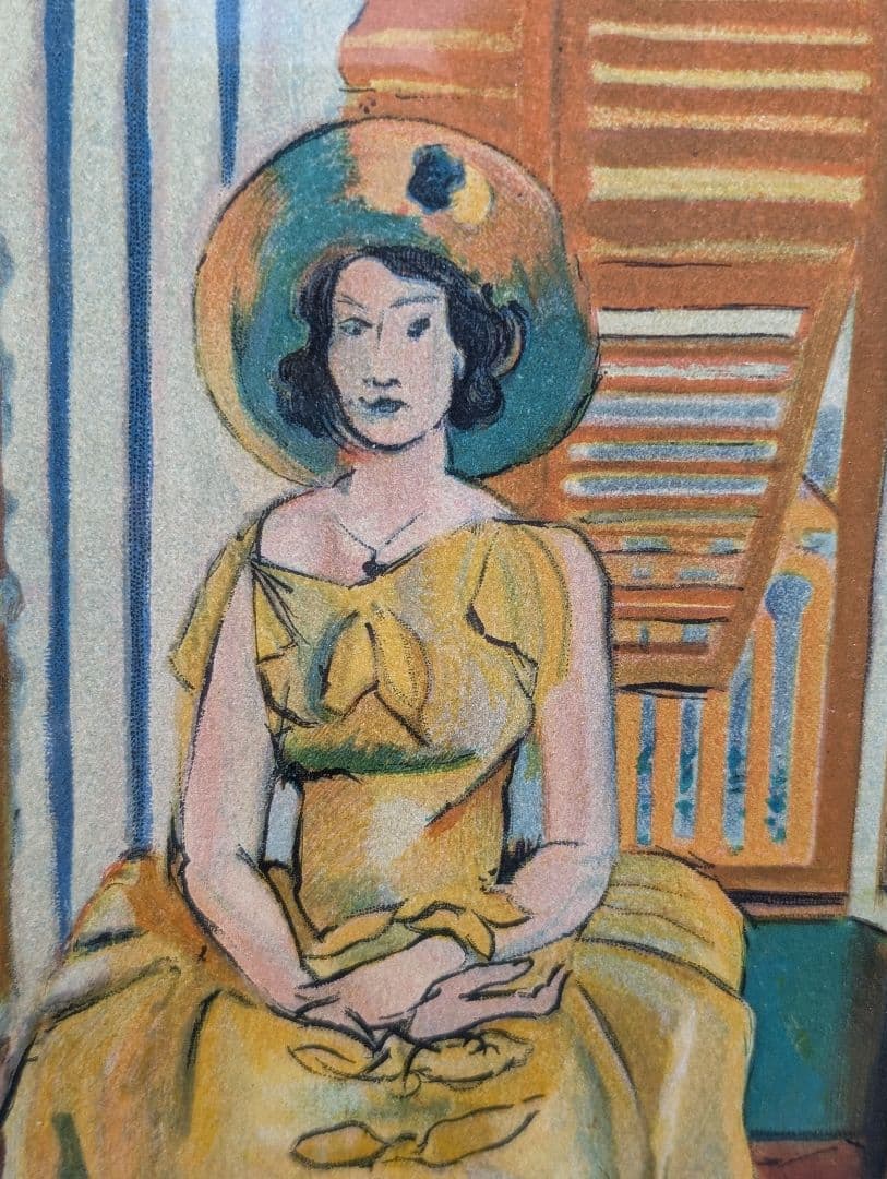 Matisse マチス 黄色いドレスの女性- 挿画集『ポートレイト』リトグラフ