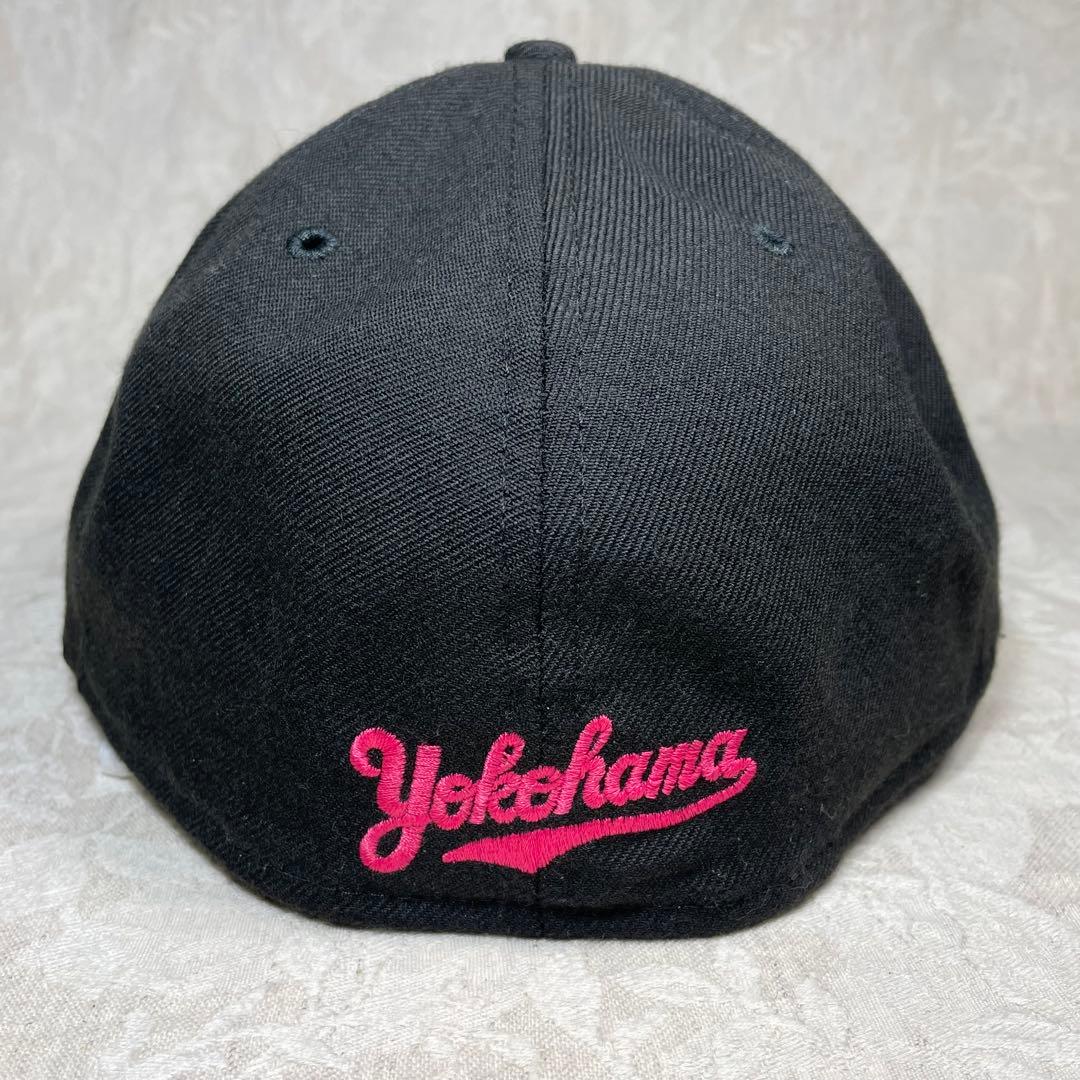 横浜ベイスターズ NEW ERA キャップ 旧ロゴ β ベータ 黒ｘ桃