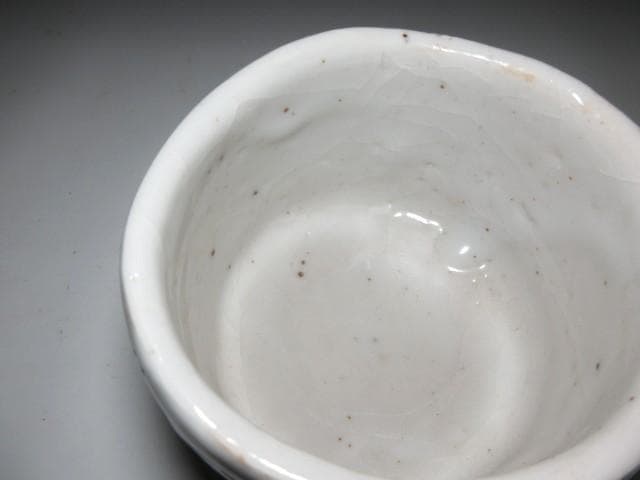 人間国宝 荒川豊蔵 菖蒲絵 志野茶碗／共箱 共布 仕覆／絵志野