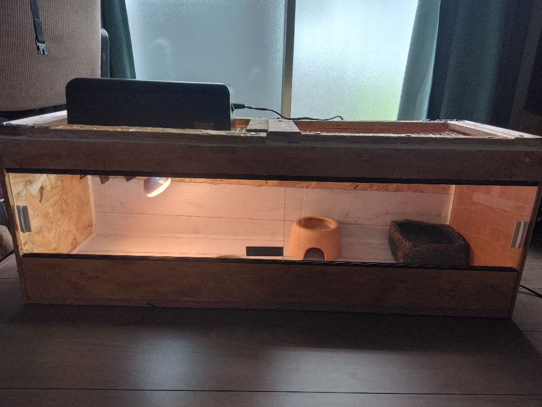 木製爬虫類ケージヒーター付きお得なセット