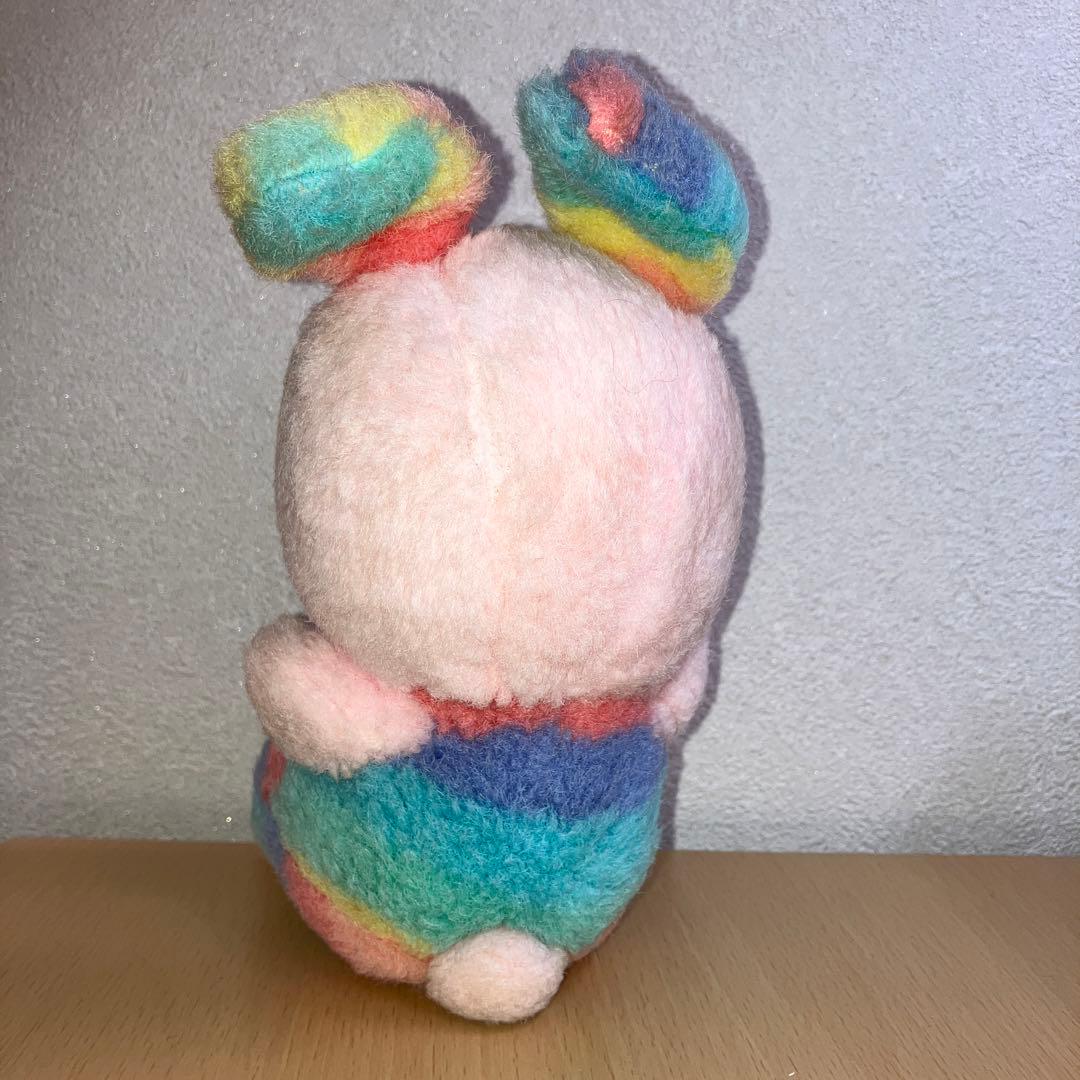 Petit Amourレインボー バンダイ ぬいぐるみ ウサギ 昭和レトロ
