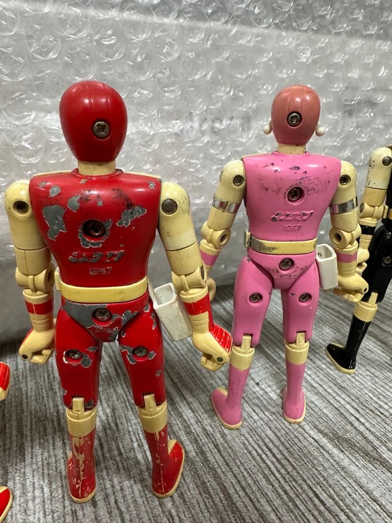 【当時物】光戦隊マスクマン フィギュア5体 1987年 バンダイ