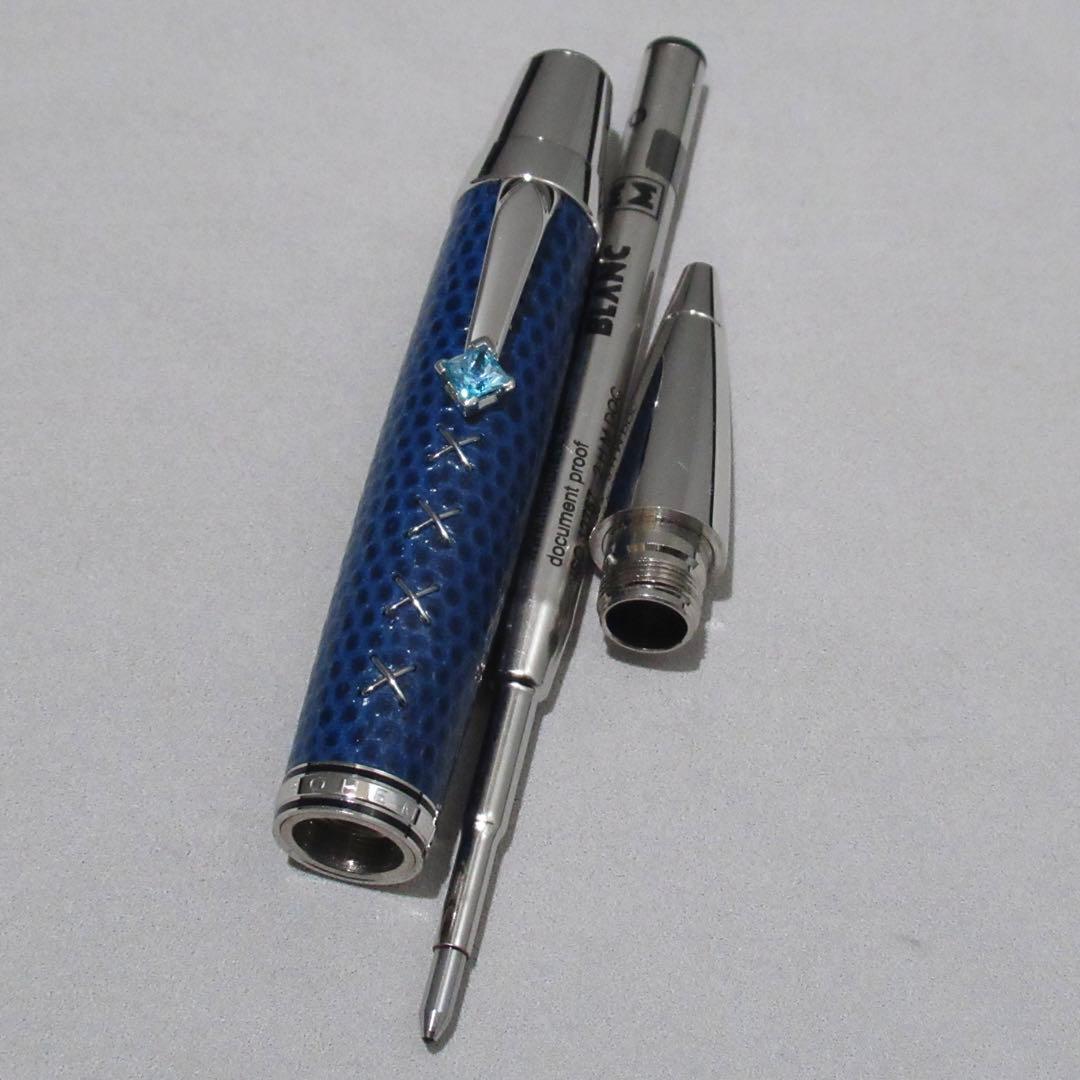 モンブラン ボールペン ボエム シャークスキン ブルー