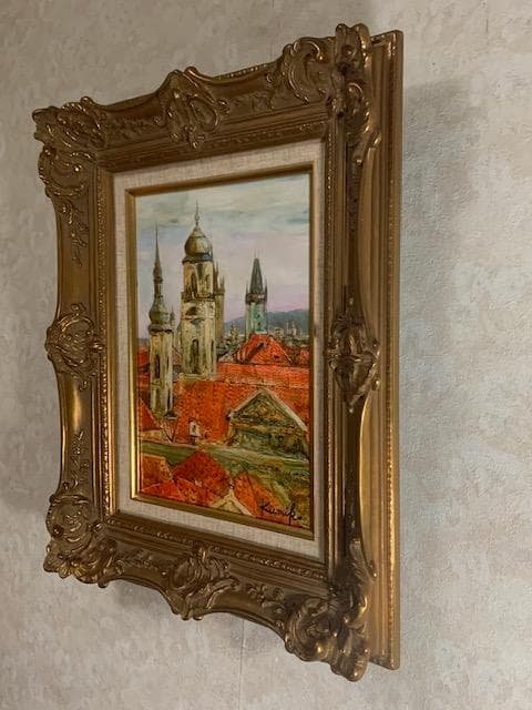 4月13日のみ☀️鈴木久美子☀️パリ国際サロン会員◆油彩Ｆ４◆評価６.３万円／号