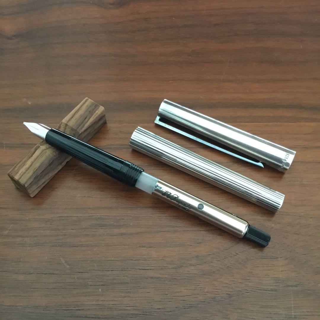 【中古】デュポン 925 シルバー万年筆 ペン先18ct 750