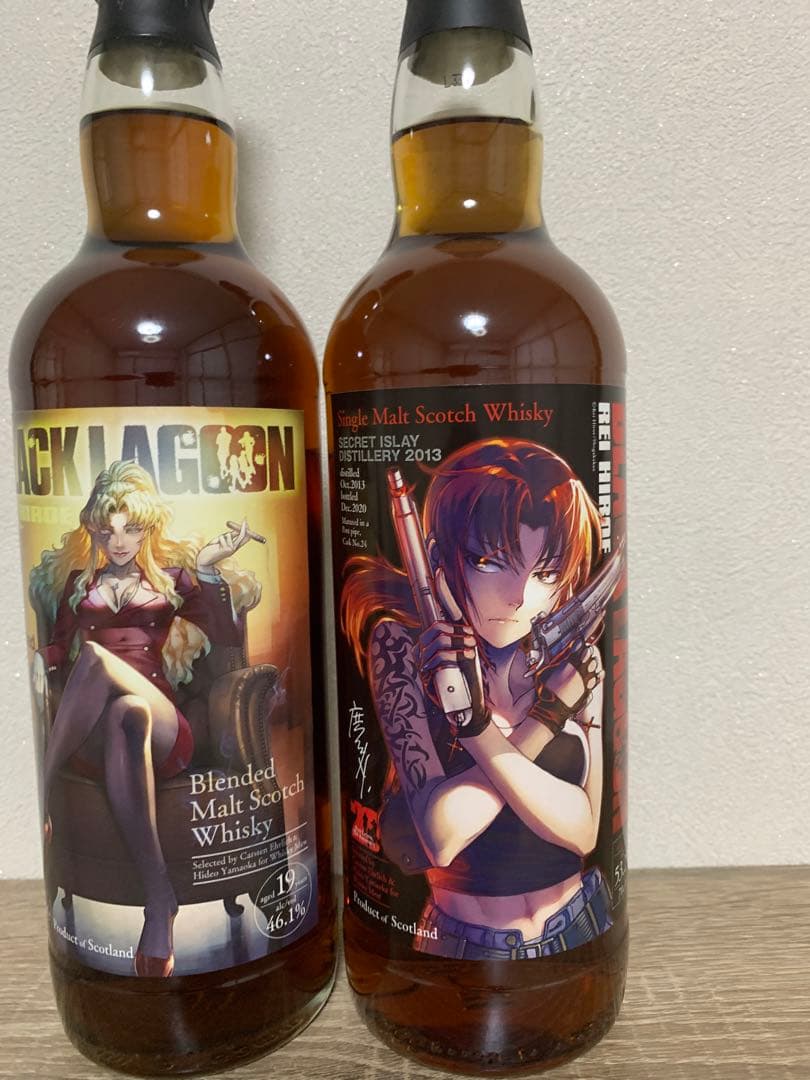 【限定品】BLACK LAGOONウイスキー第３弾レヴィ、バラライカ2本セット