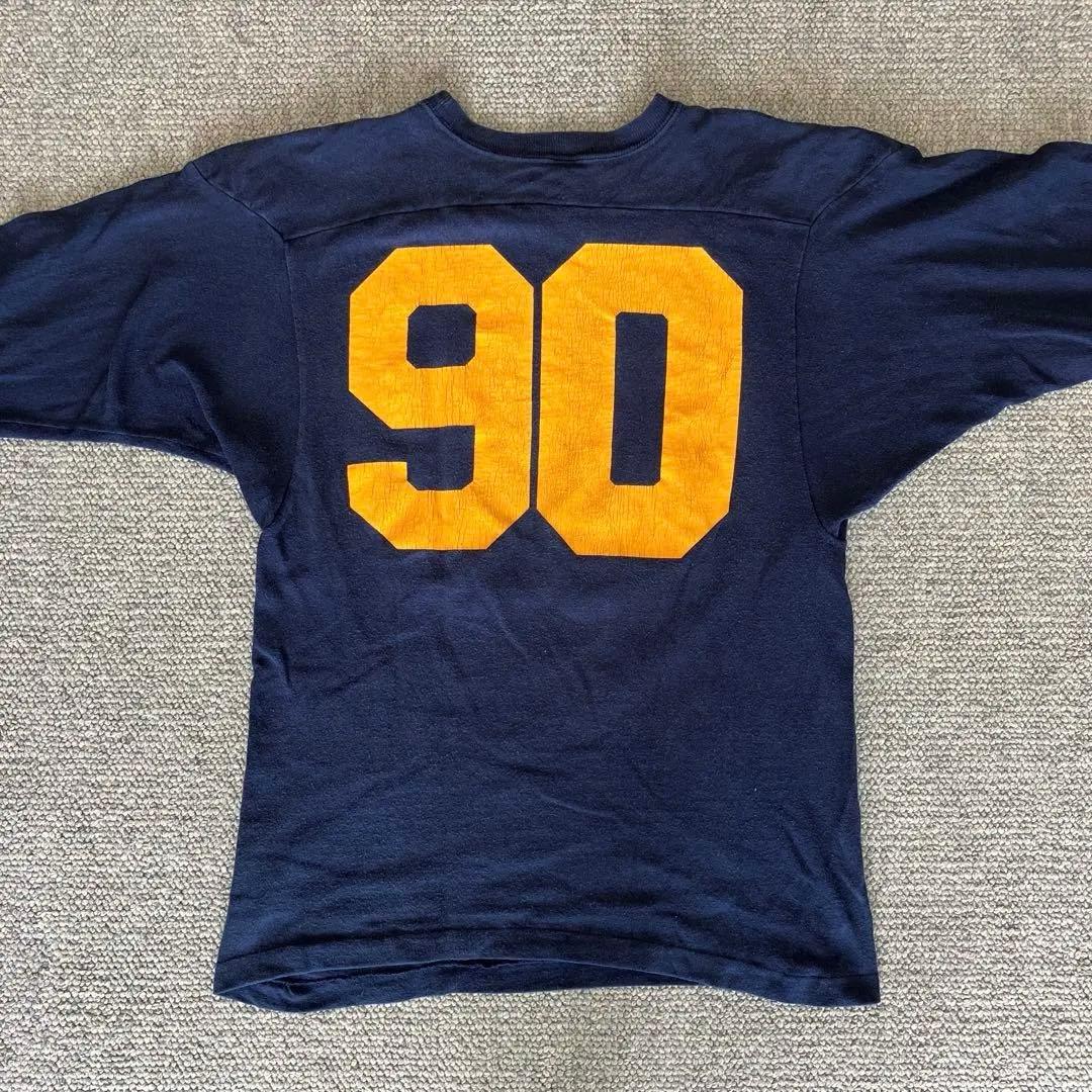 80s チャンピオン NOTRE DAME フットボールTee ネイビー M