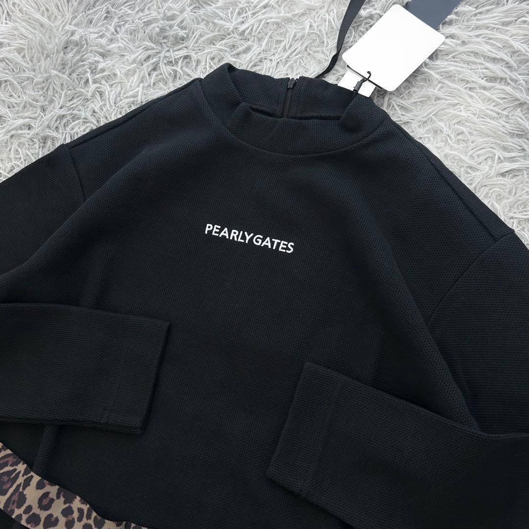 新品　パーリーゲイツ　ワンピース　モックネック　ハーフジップ　ブラック　サイズ0