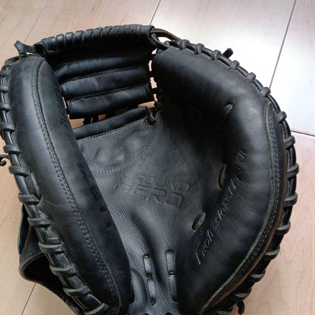 ZETT ゼット型抜群 即戦力 軟式 少年 キャッチャーミット　黒