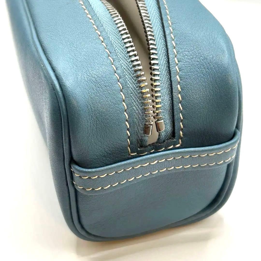 エルメス　ペンケース　ライト　ブルー　箱付き