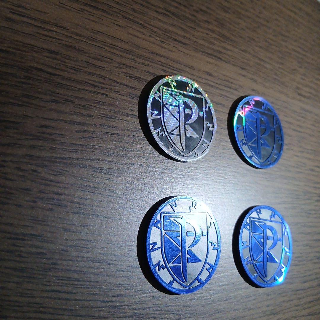 ポケモンカード プラズマ団 エンブレム  青 ブルー 銀 シルバー