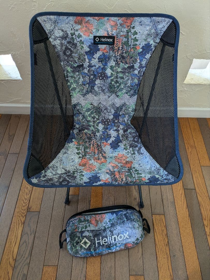 ヘリノックス　モンロ　イス　アウトドアチェアー　モンロー　チェアワン　花柄