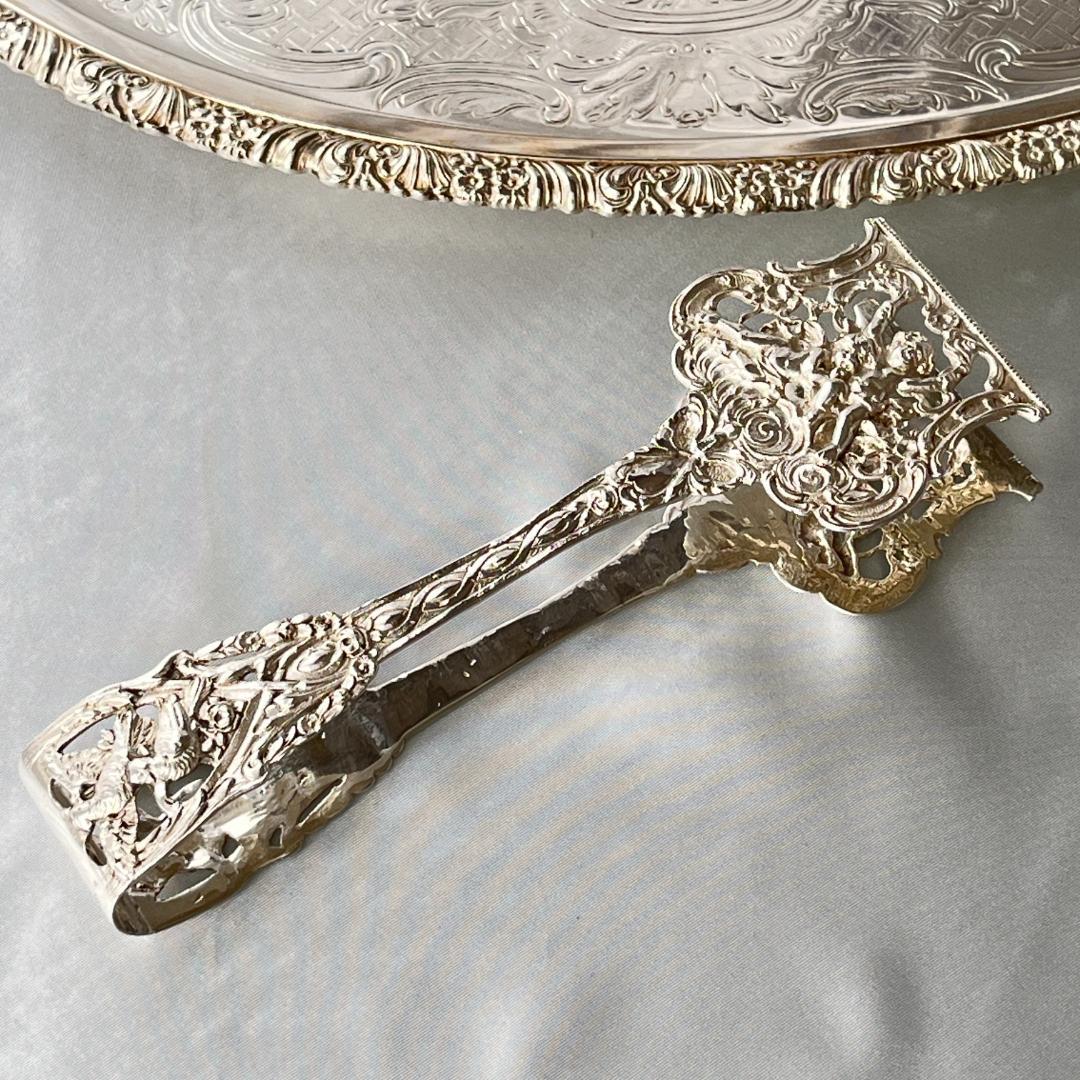 【ドイツ】 天使のペストリートング【純銀】鳥と花々 17.5cm 豪奢！