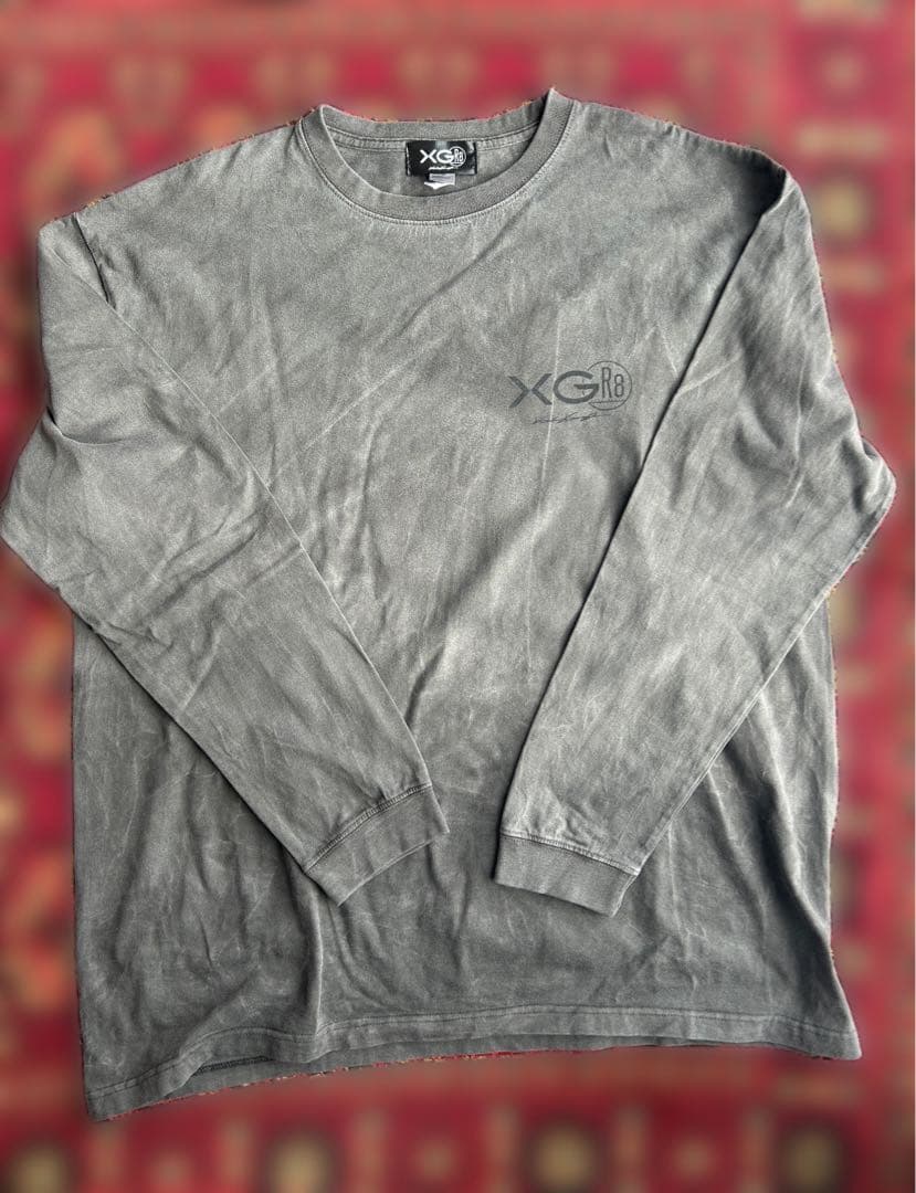 XG GR8 KOSUKE KAWAMURA ロンT ダークグレー　黒　XXL