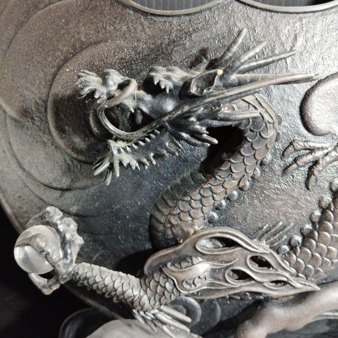 銅花器 花生 生け花 銅器 花器 龍 虎 華道レトロ アンティーク 花入