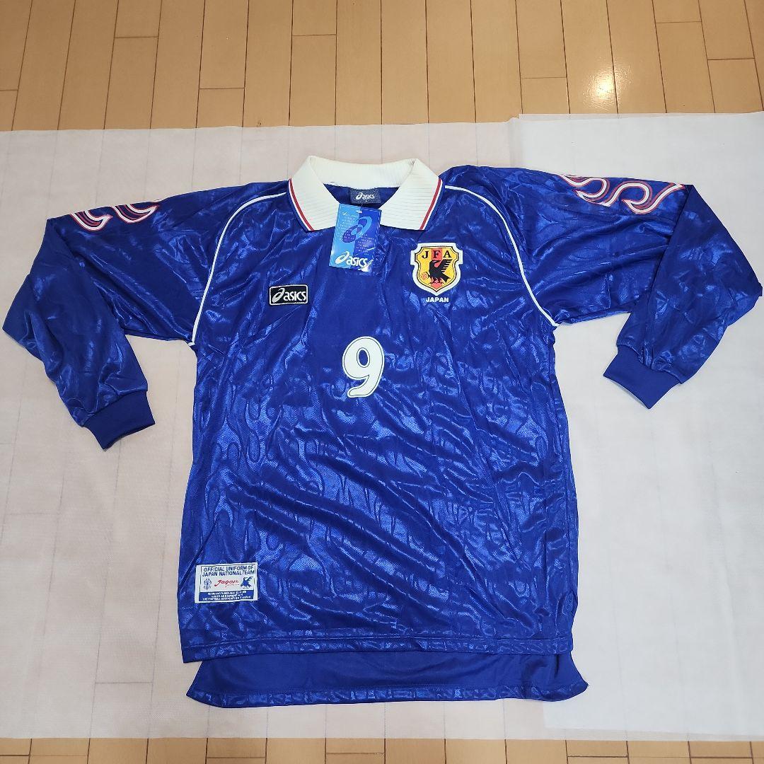 P*y様 98W杯 日本代表 炎 長袖ユニフォーム 中山雅史 ゴン中山 9 新品