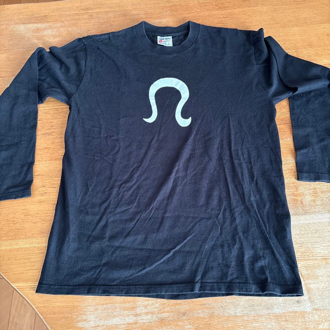 ミック•ジャガー風の黒 長袖Tシャツ Lサイズ