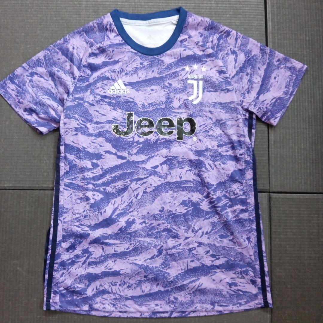 アディダスユベントス 紫迷彩 シャツ Lサイズ