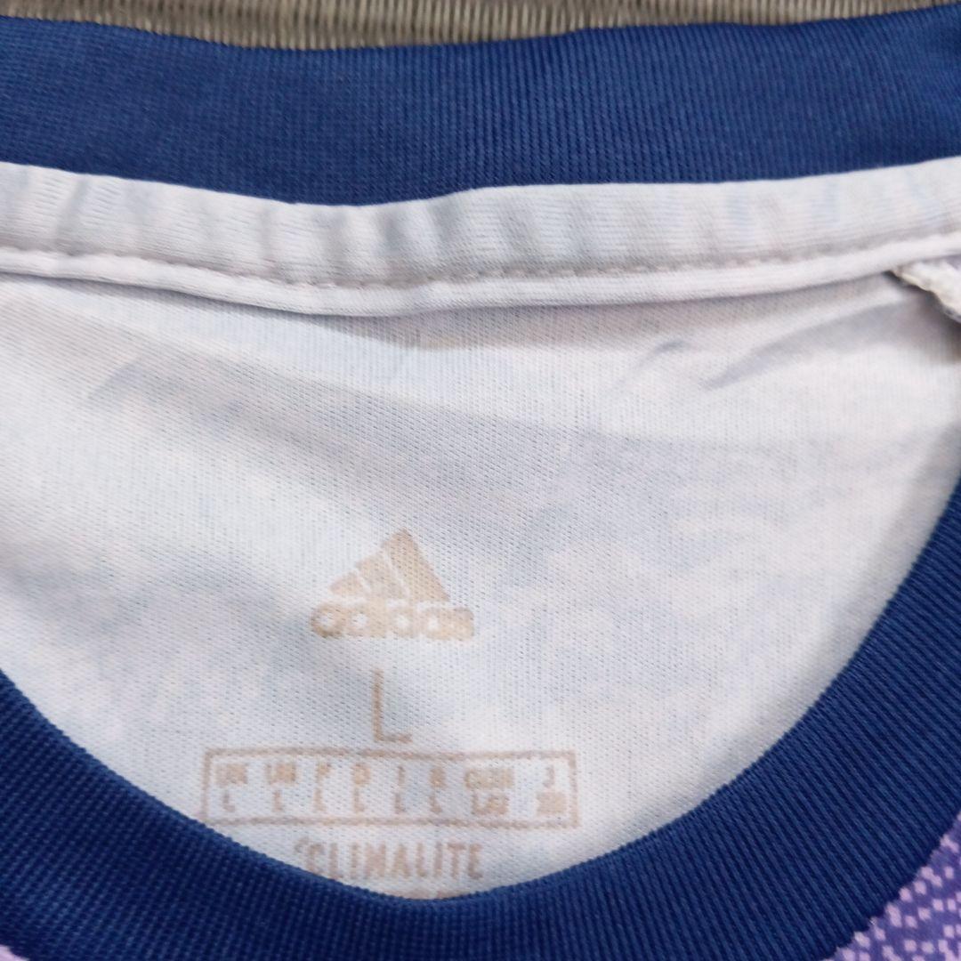 アディダスユベントス 紫迷彩 シャツ Lサイズ