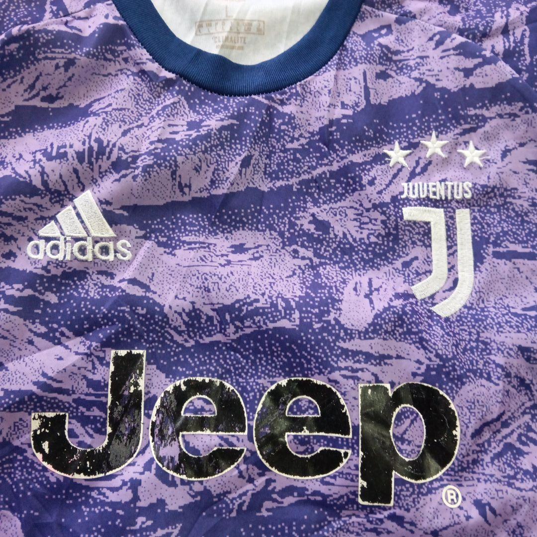 アディダスユベントス 紫迷彩 シャツ Lサイズ
