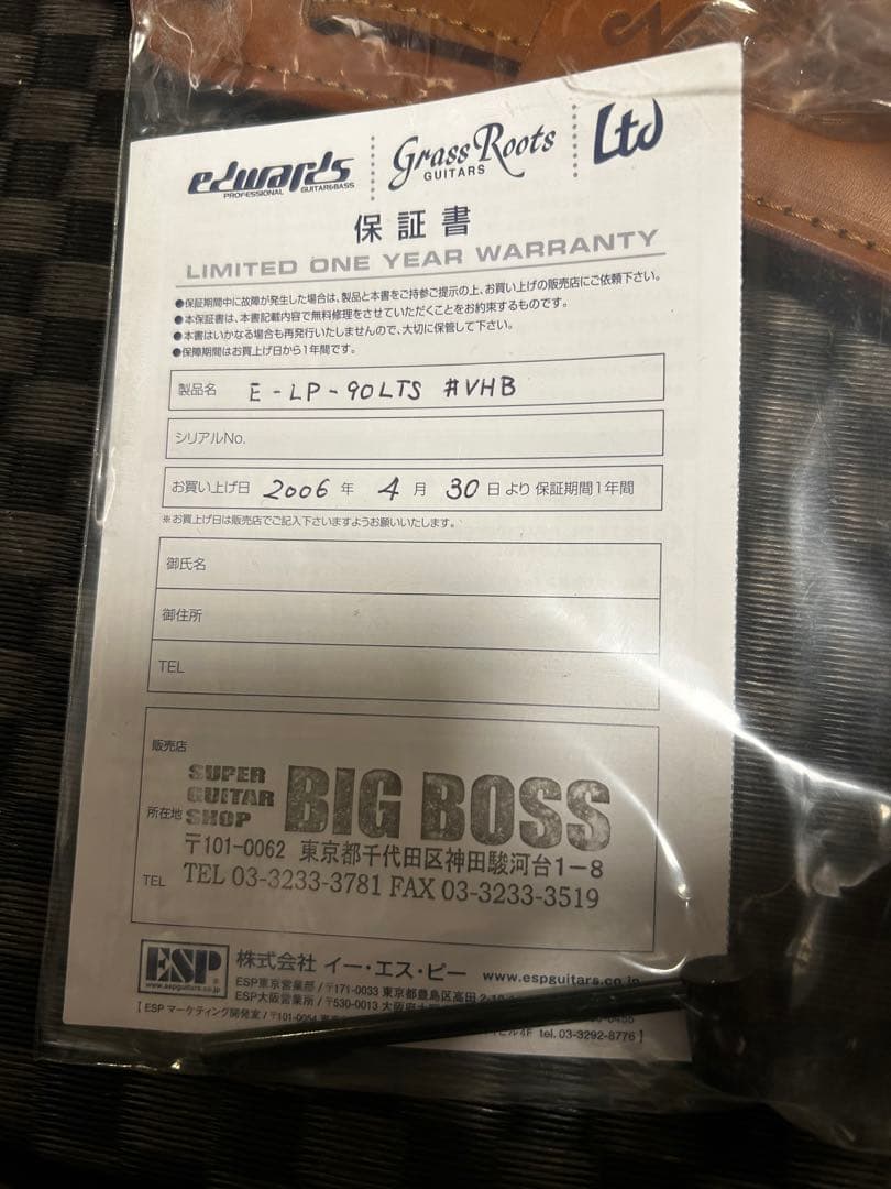 Edwards E-LP-90LTS 2005年　国産　ほぼデッドストック