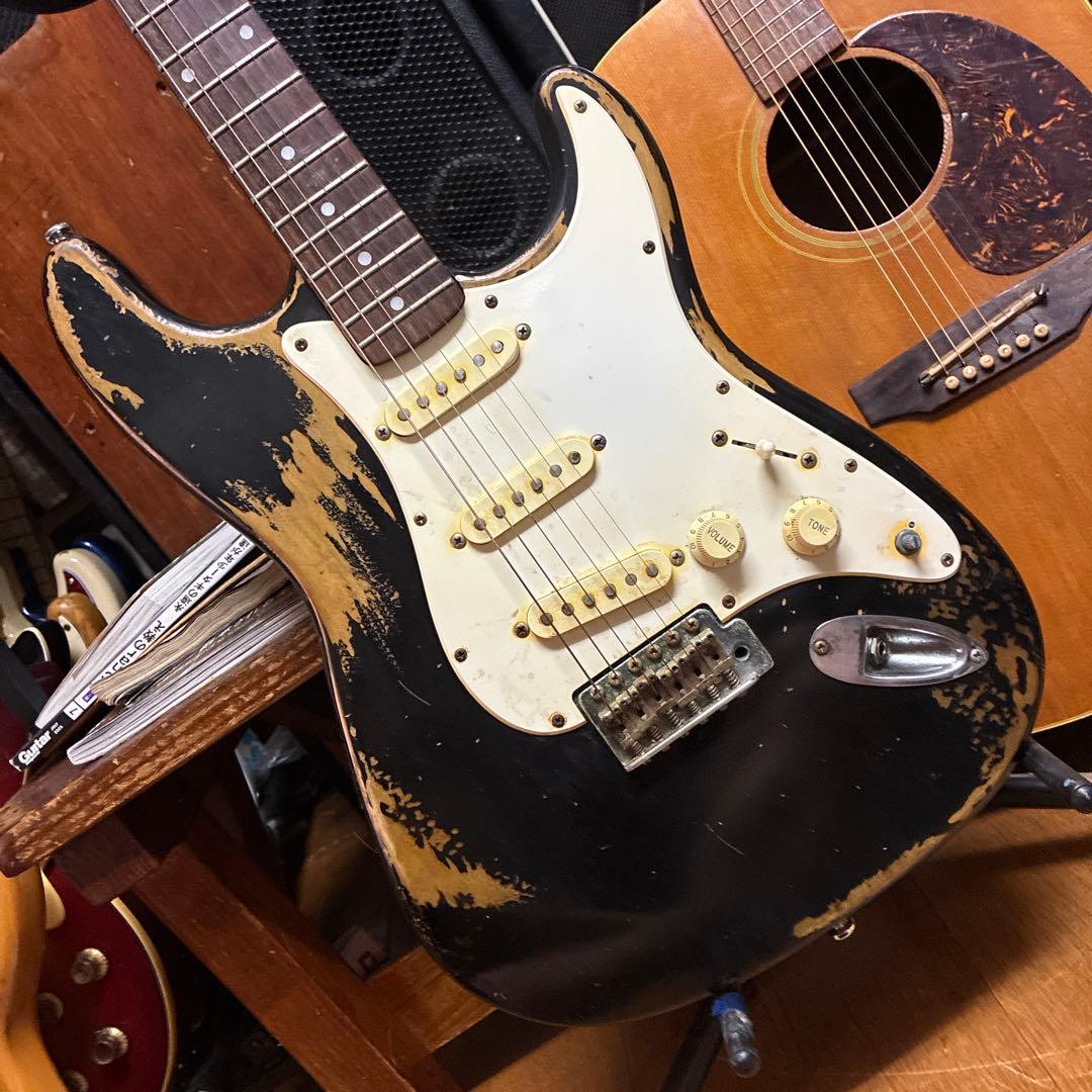 柾目ネック　ストラト　レリック　スラブボード