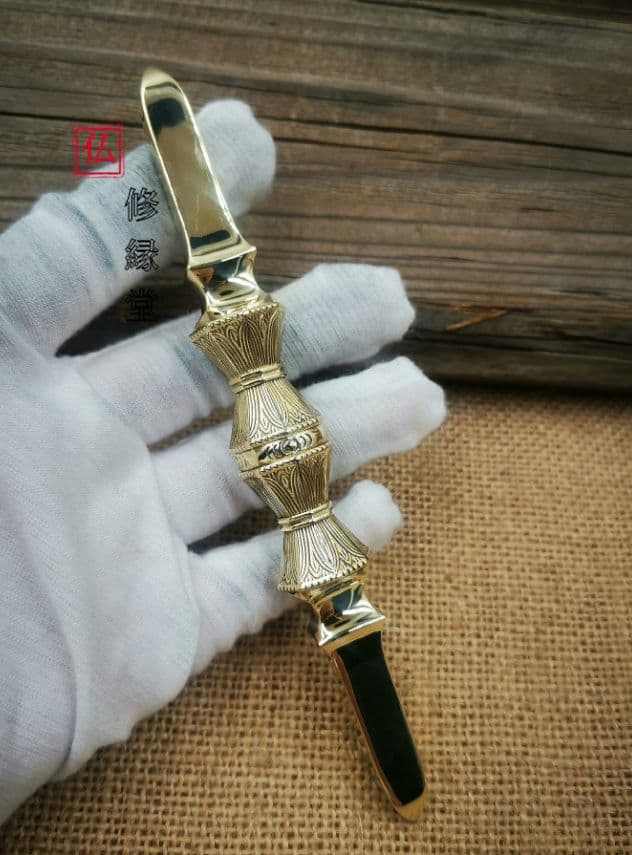 【修縁堂】密教法具 真鍮製 金剛杵 一鈷杵 寺院用仏具