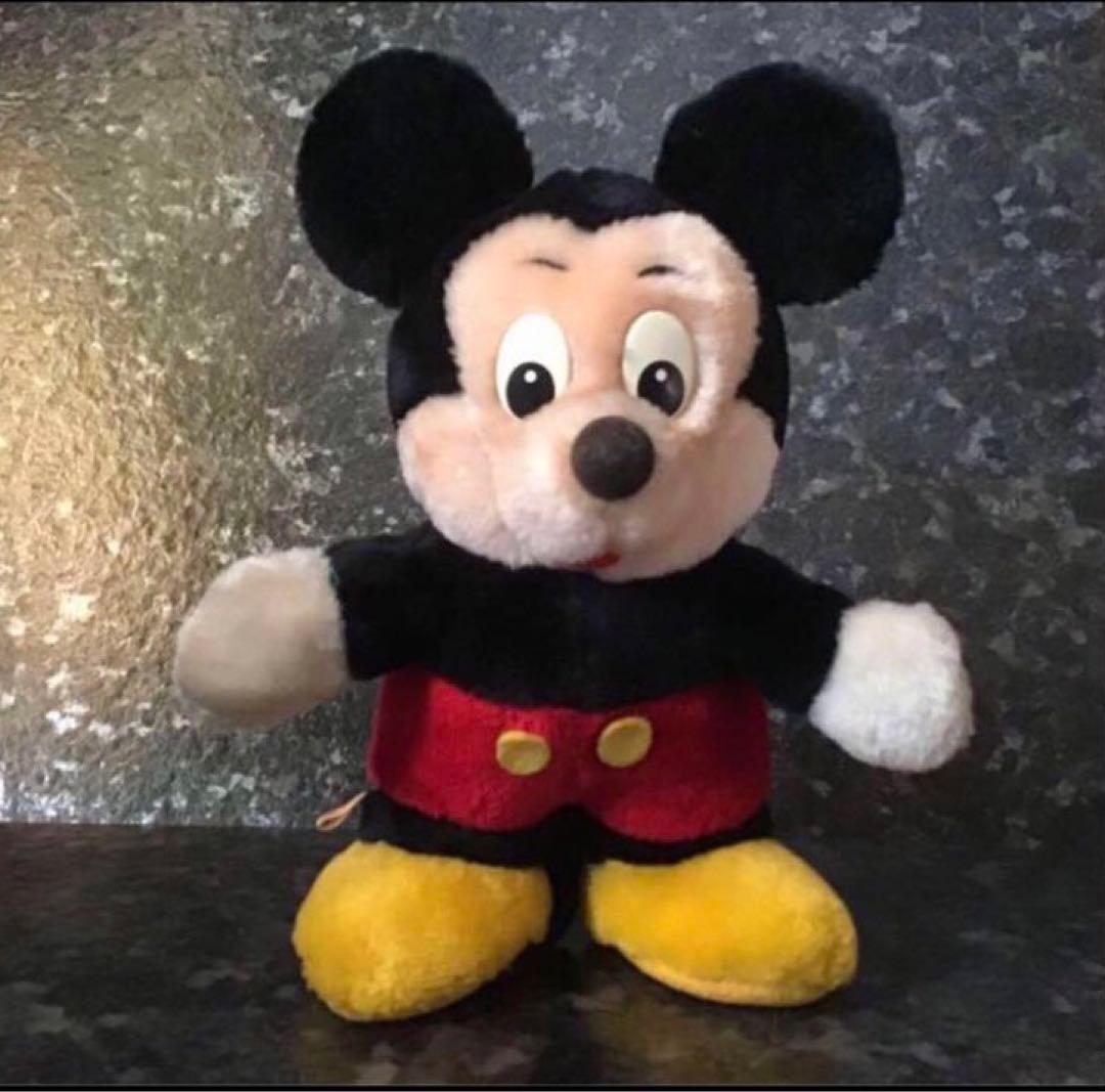 昭和　レトロ　ミッキーマウス　ミニーマウス　ぬいぐるみ