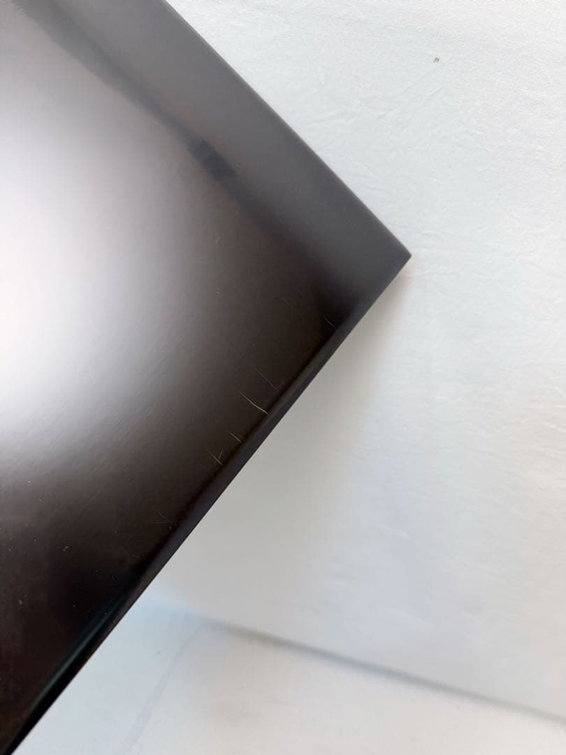 懐石道具 輪島塗 木製黒真塗 脇引き盆二枚セット おしゃれ 箱無