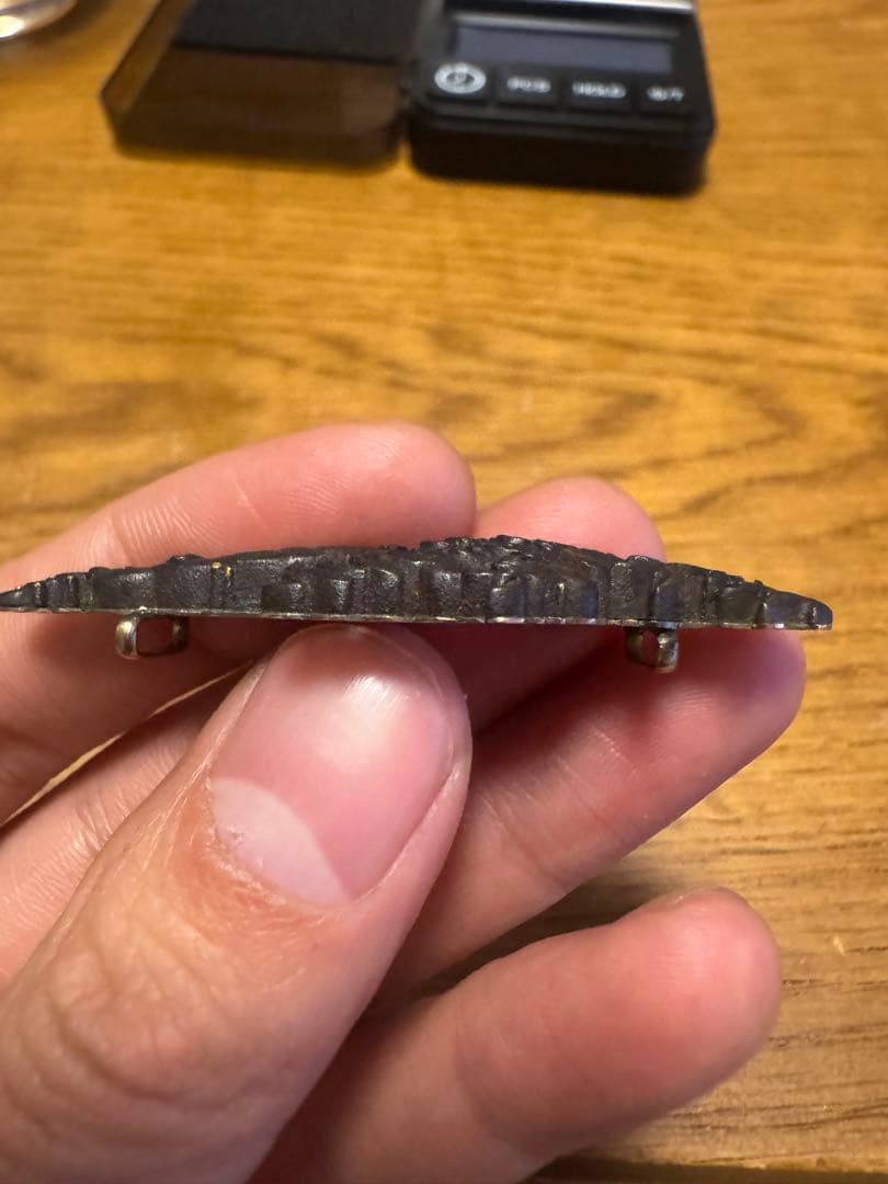 10金 鉄打出し 銘あり 純銀純金銀杯貴金属K1818金アクセサリー金工根付鍔