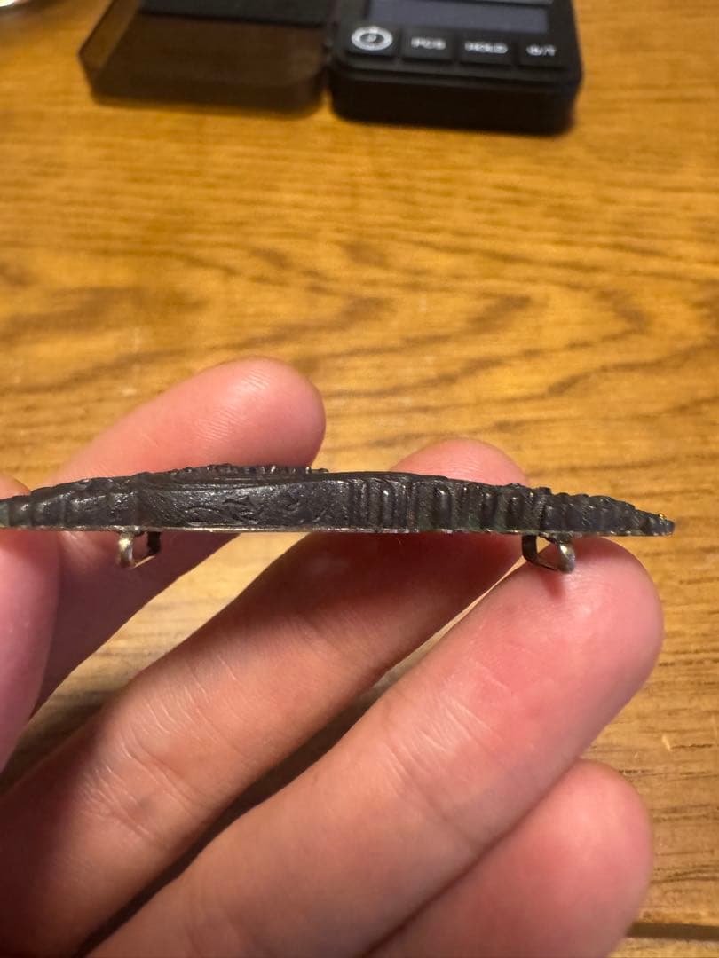 10金 鉄打出し 銘あり 純銀純金銀杯貴金属K1818金アクセサリー金工根付鍔