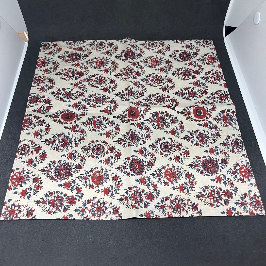 【珍品】 松莚流　帛紗　袱紗　『更紗 喫茶去』　ふくさ　共箱　煎茶　茶道具