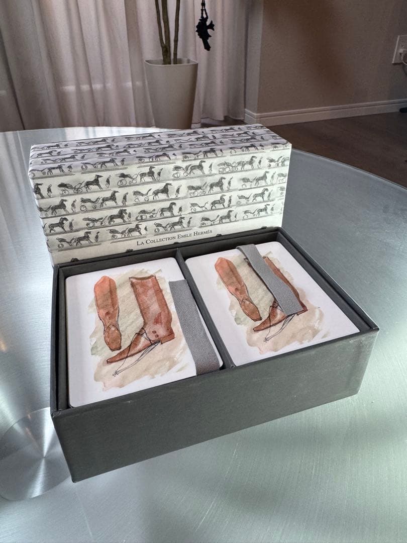 【激レア】エルメス カードゲーム メモワール エミール 神経衰弱 保存箱付き