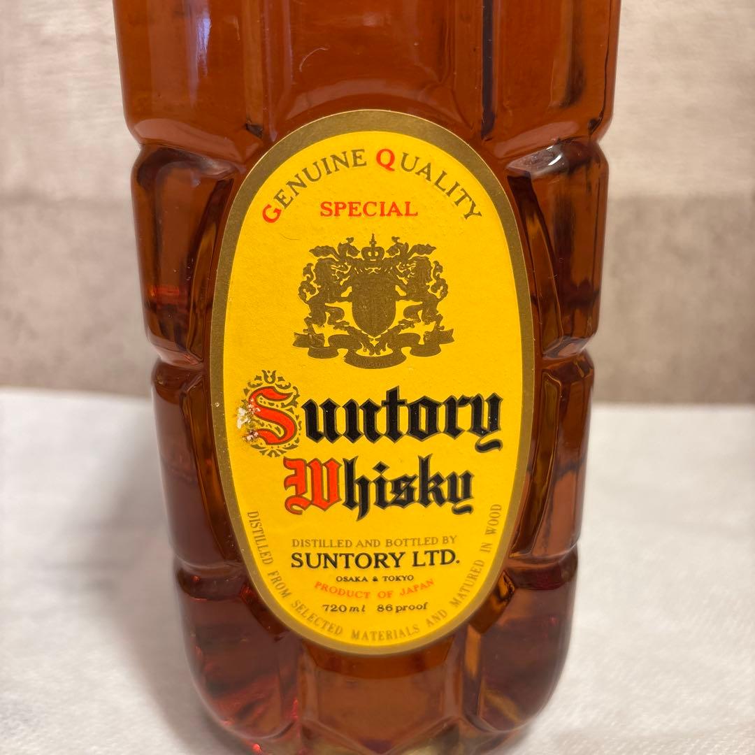 未開封希少❗️古酒1970年代　堂島浜表記 サントリー角ウイスキー 特級720ml
