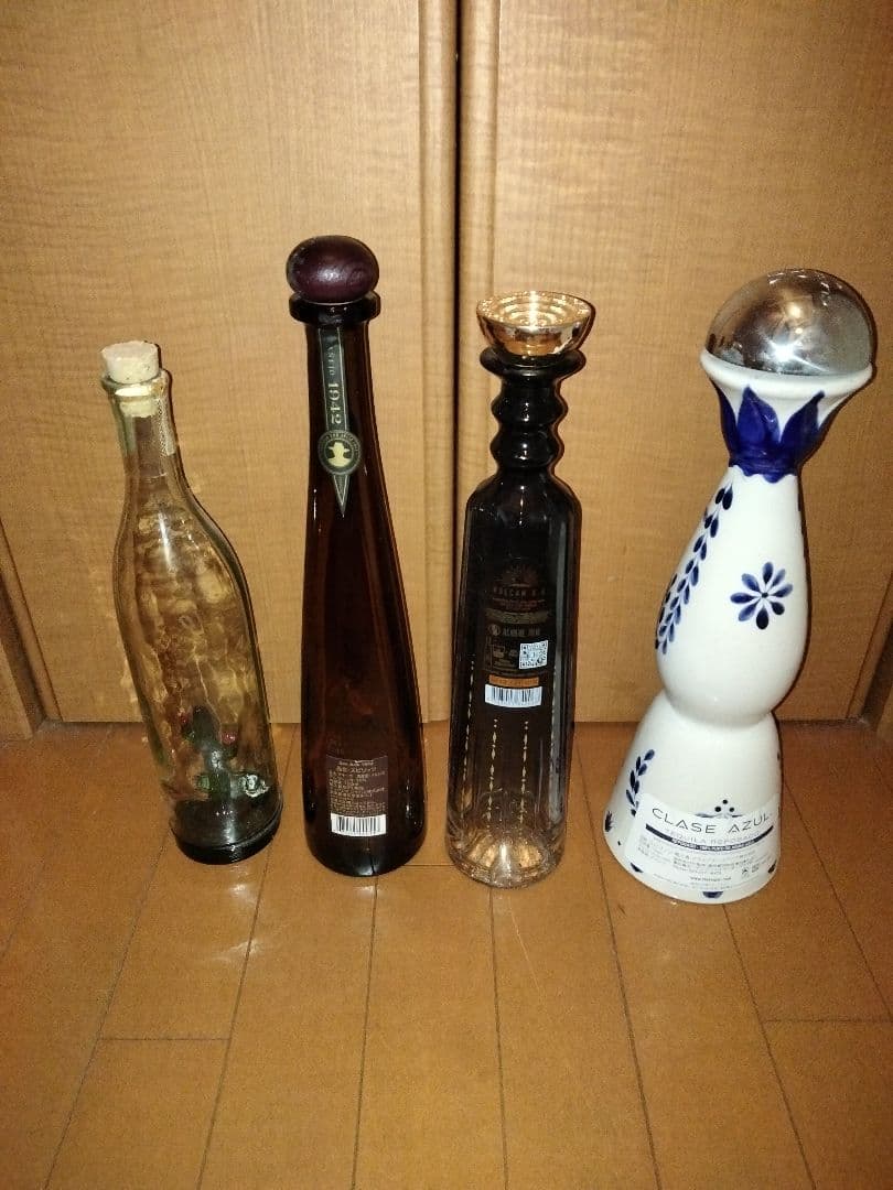 ポルフィディオ、ドンフリオ、バルカン、 クラセアスール、テキーラ空瓶4本セット