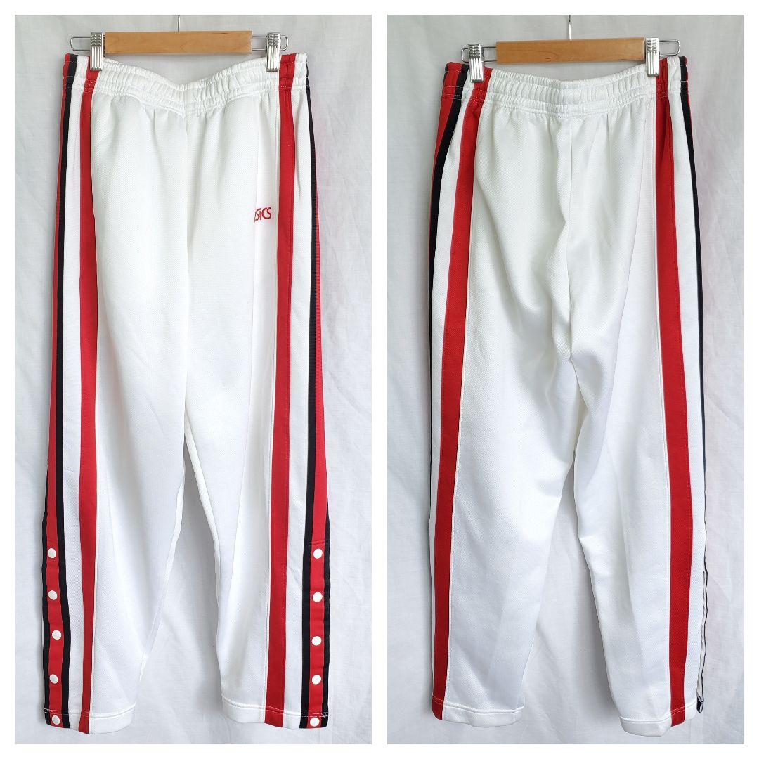 90ｓ ＡＳＩＣＳ ワンポイント トラックパンツ バスケ 白 ジャージ下
